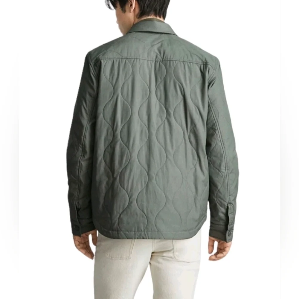 Everlane Men Renew Quilted Agave Green Liner Shacket Size Small